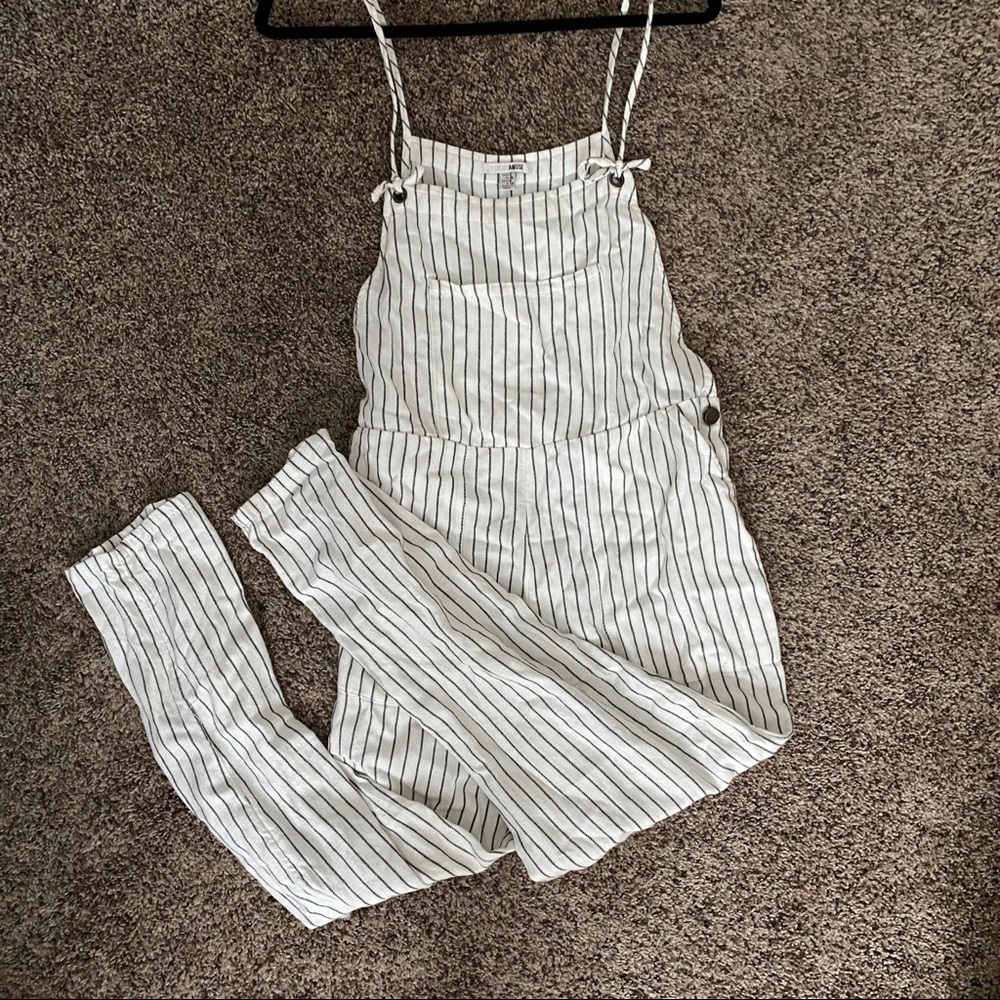 FINAL PRICE black and white striped jumpsuit